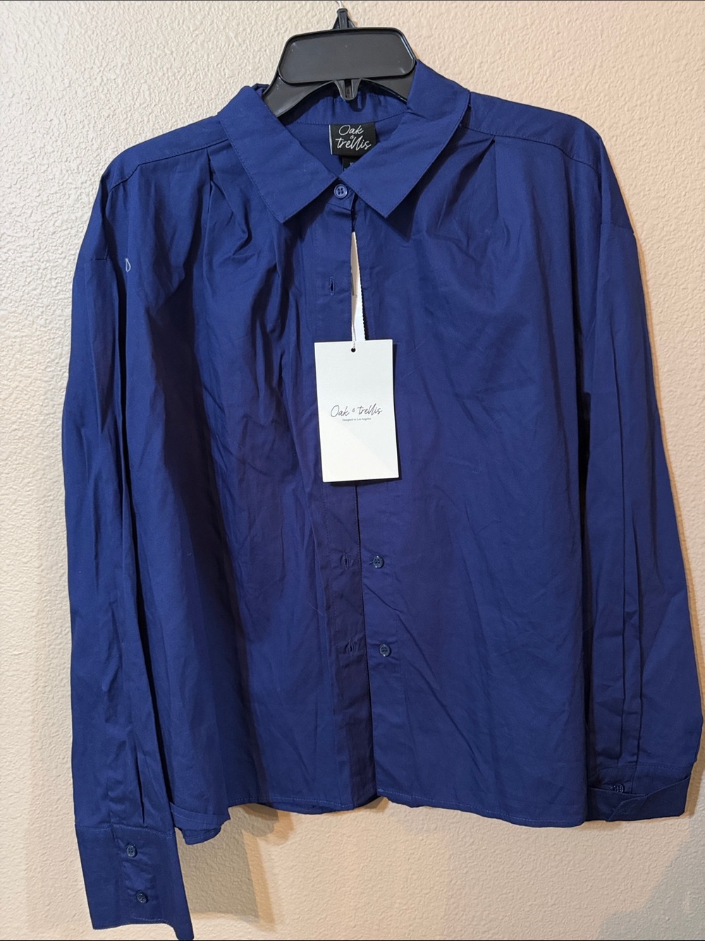 Oak + Fort Women's Button-Down Shirt in Deep Blue